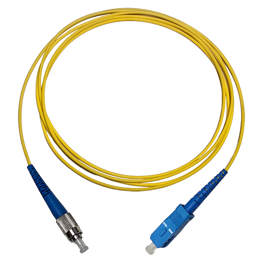 Fibersnor FC/UPC - SC/UPC - Simplex - Gul