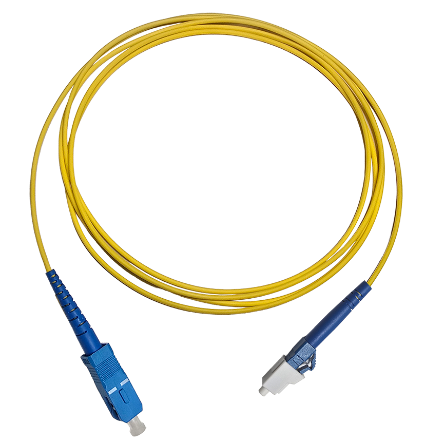 Fibersnor LC/UPC - SC/UPC - Simplex - Gul