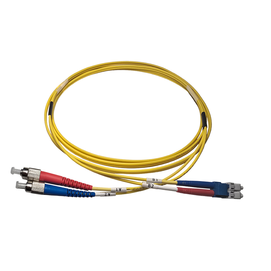 Fibersnor FC/UPC - LC/UPC - Duplex - Gul
