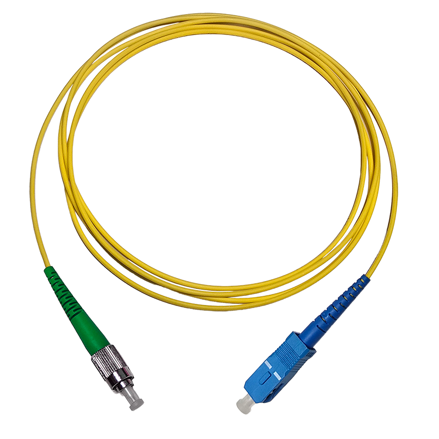 Fibersnor SC/UPC - FC/APC - Simplex - Gul