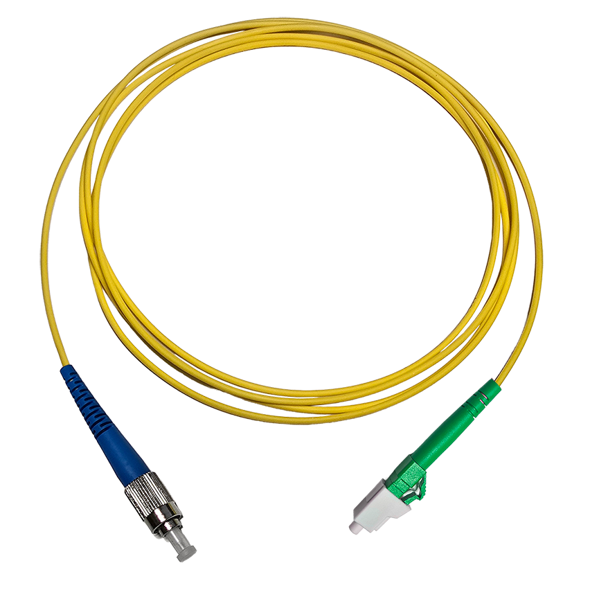 Fibersnor FC/UPC - LC/APC - Simplex - Gul