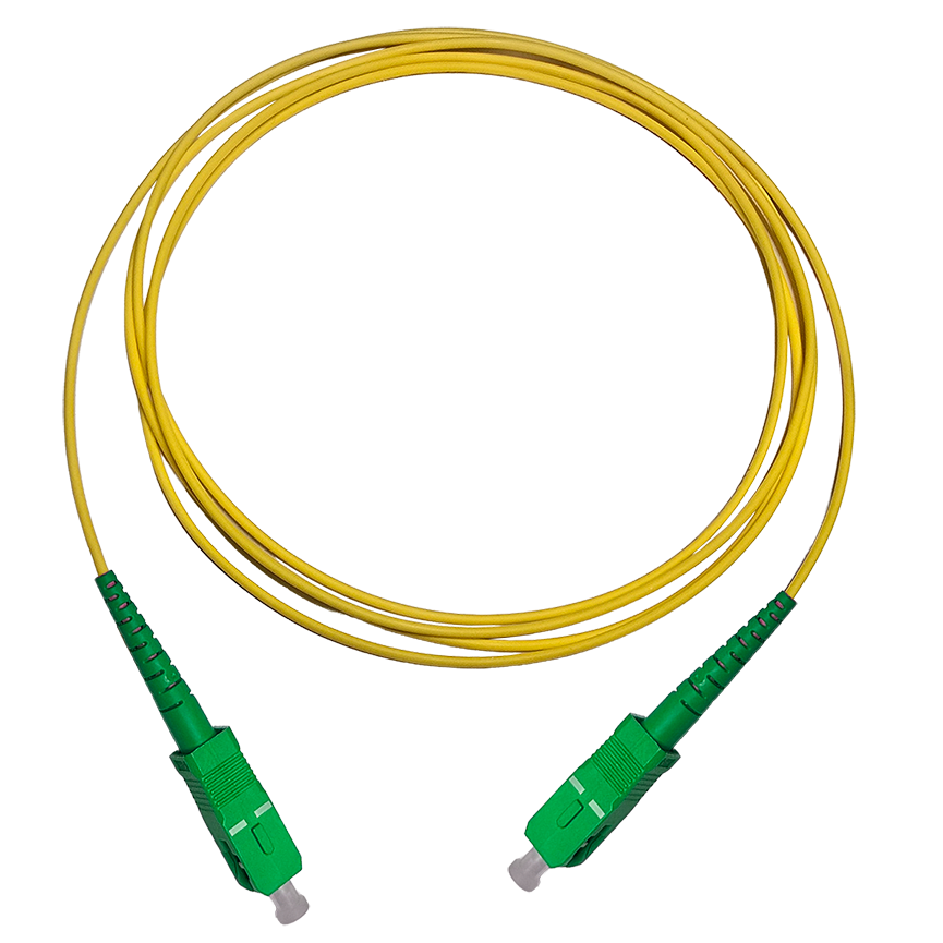 Fibersnor SC/APC - SC/APC - Simplex - Gul