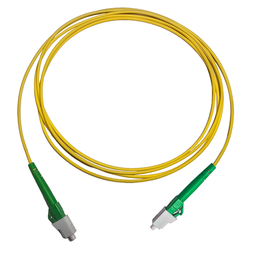 Fibersnor LC/APC - LC/APC - Simplex - Gul