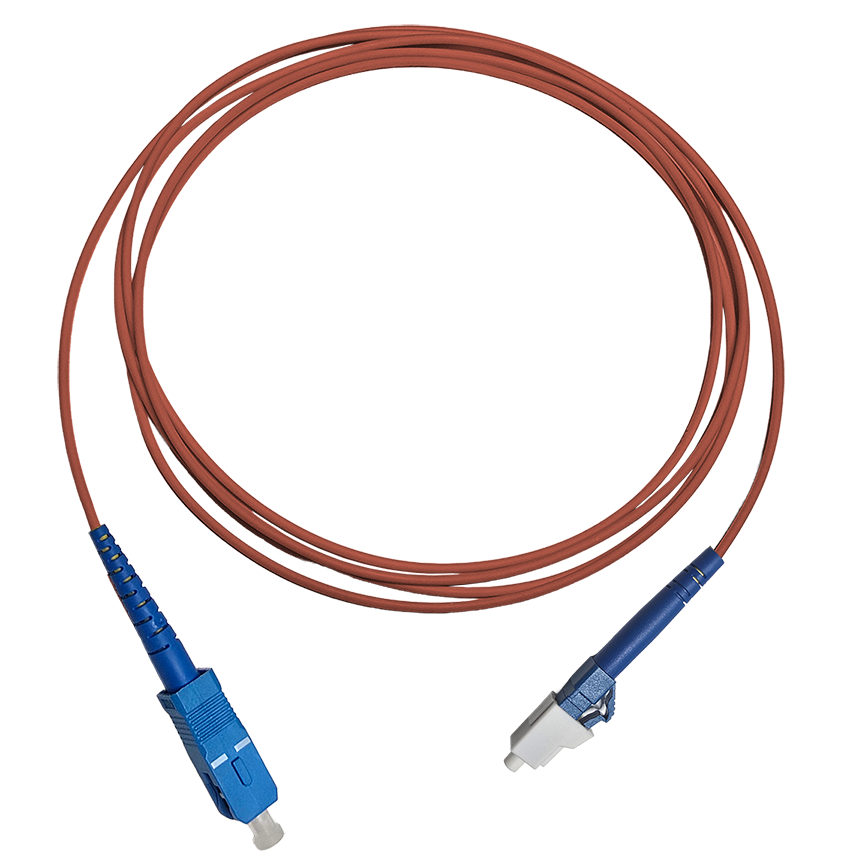 Fibersnor LC/UPC - SC/UPC - Simplex - Rød