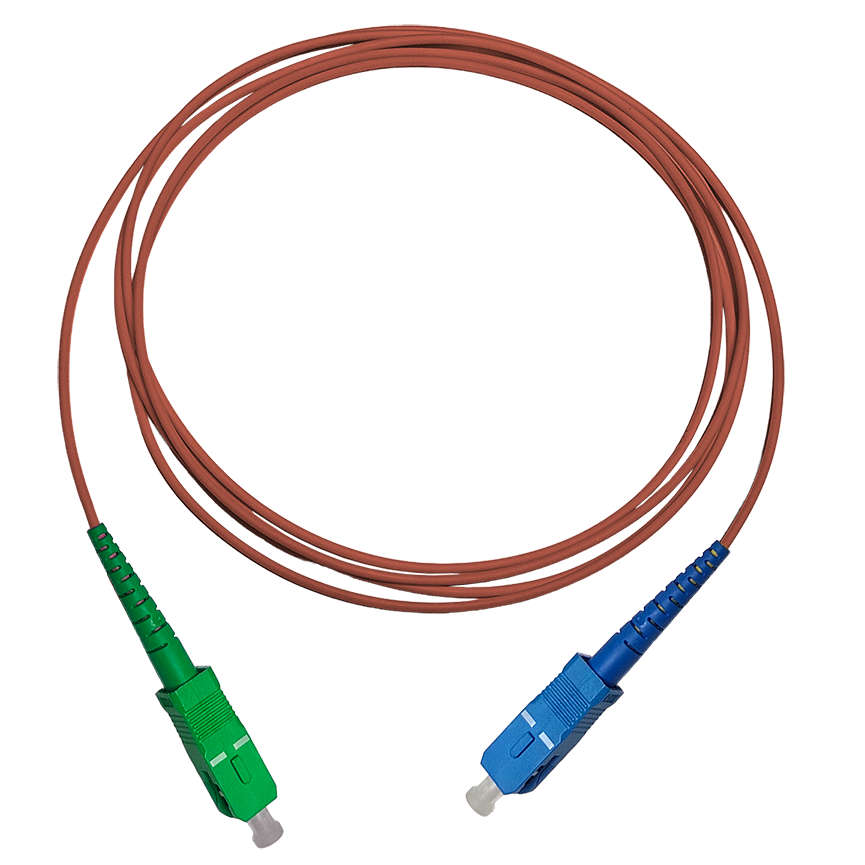 Fibersnor SC/UPC - SC/APC - Simplex - Rød