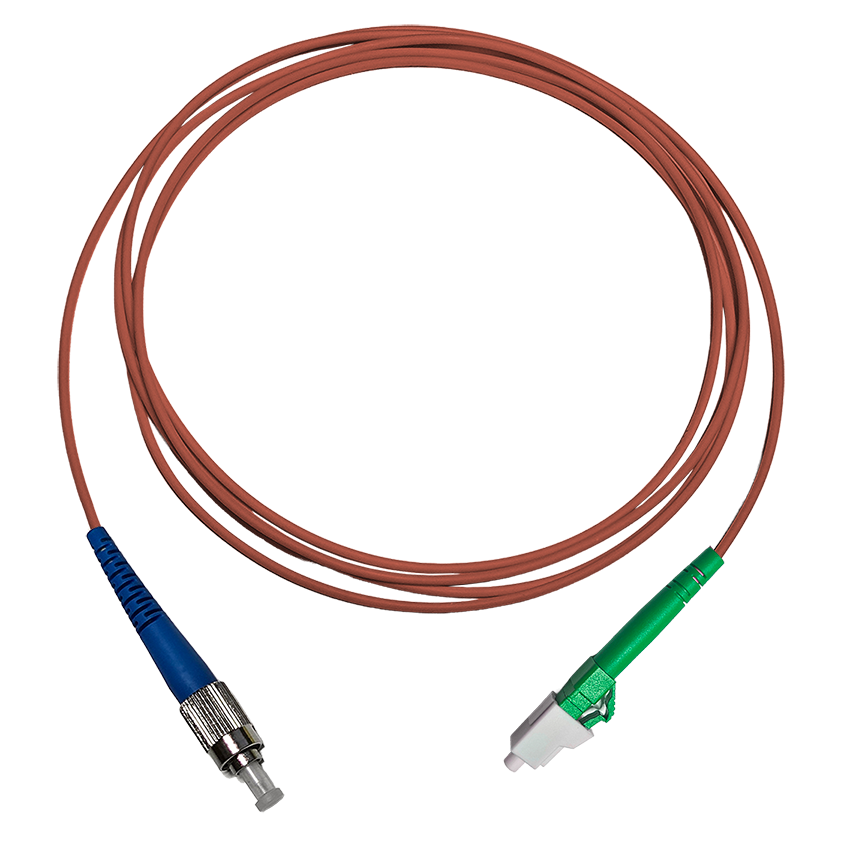 Fibersnor FC/UPC - LC/APC - Simplex - Rød