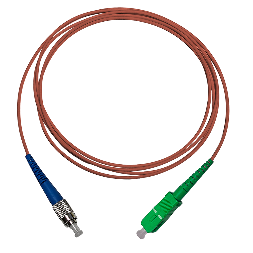 Fibersnor FC/UPC - SC/APC - Simplex - Rød