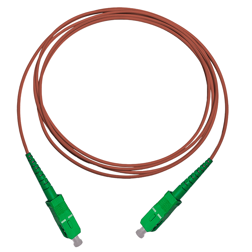 Fibersnor SC/APC - SC/APC - Simplex - Rød