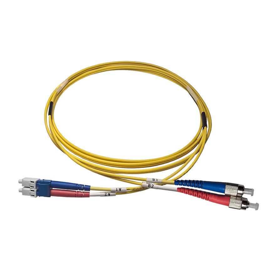Fibersnor LC/UPC - FC/UPC - Duplex - Gul