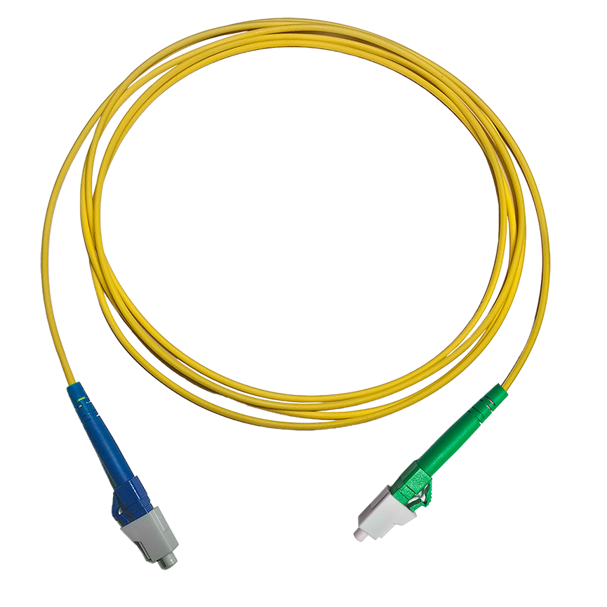 Fibersnor LC/APC - LC/UPC - Simplex - Gul