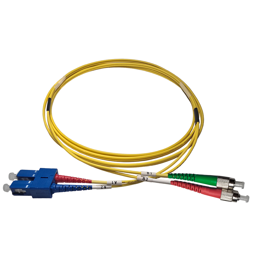 Fibersnor SC/UPC - FC/APC - Duplex - Gul