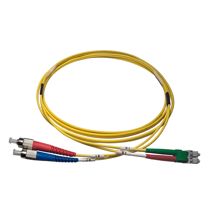Fibersnor FC/UPC - LC/APC - Duplex - Gul